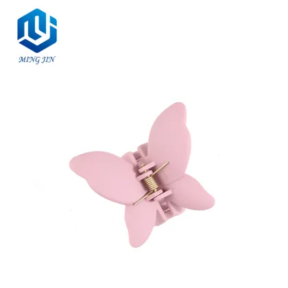 6.8cm Plastic Mixed Color Butterfly Shape Small Claw Clip