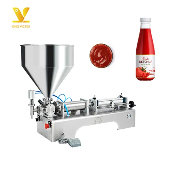 Semi-Automatic Liquid Filling Machine for Shampoo, Salad Dressing, Ketchup, and Peanut Butter
