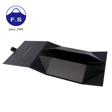 Custom logo black paper packing box for dress