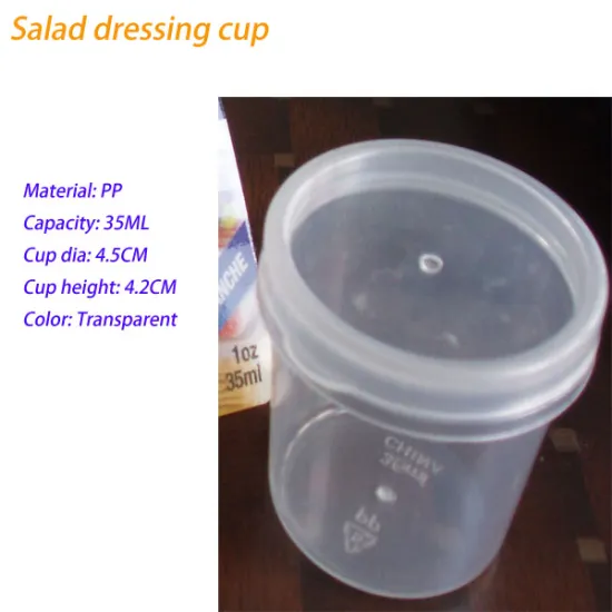 Good portable eco-friendly plastic salad dressing cup