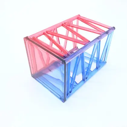 JSM Acrylic Desktop Organizer - Storage Box with Pen Pencil Holder
