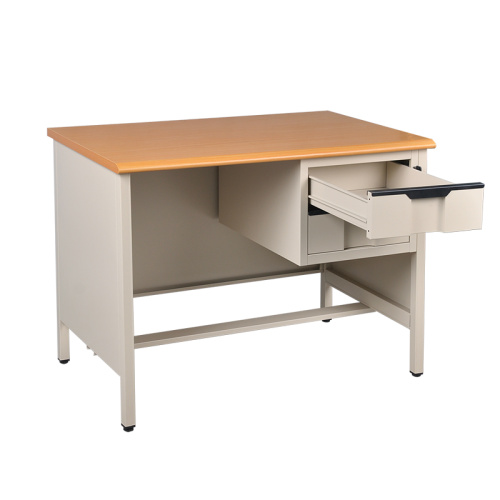 Büro-Computertisch aus Metall mit Aktenschublade