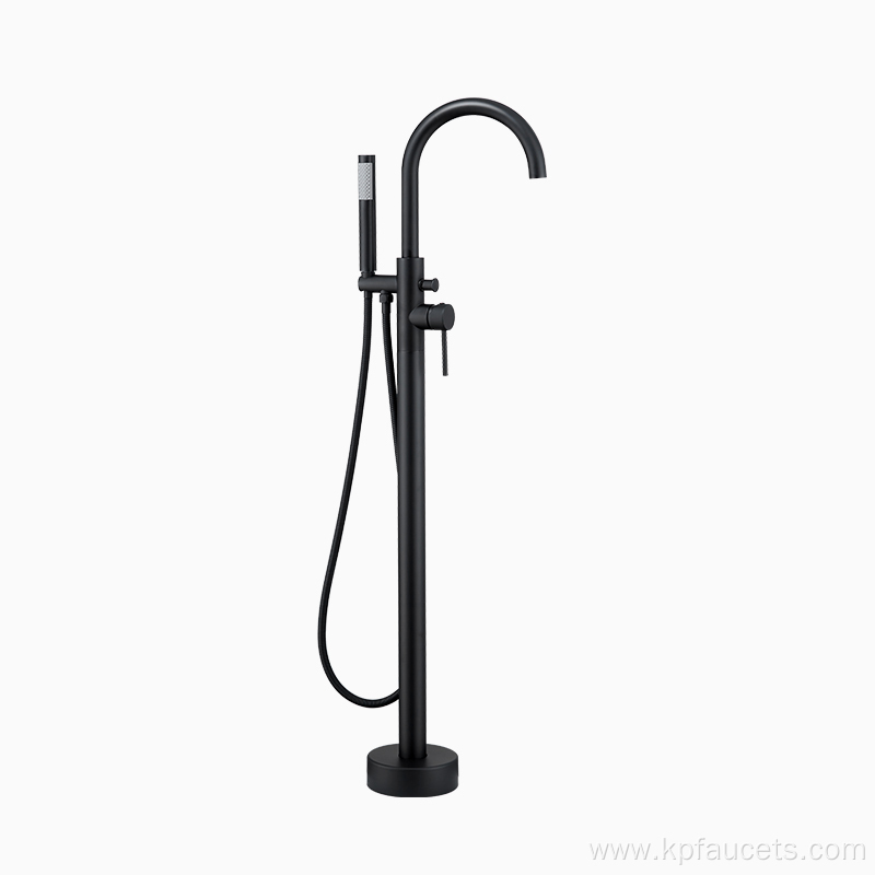 Floor Mount Brass Single Handle Bathroom Faucets