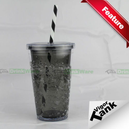 Plastic Ice Coffee Cup with Freezer Gel Inisde