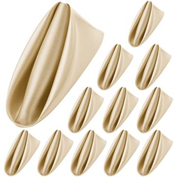 Satin Cloth Napkins 12 Pcs/Bag for Restaurant Party Wedding Decoration