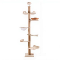Enclosed Condo Indoor Wooden Luxury Cat Tree Tower Scratcher Climbing House Private Sleeping Space Premium Carton