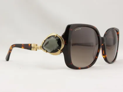 Colorful Frame Smoke Lens Brand Name Sun Glasses For Women Bvlgari 8081 851/13 59-17 135