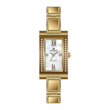 Bahan Tembaga Mop Rectangle Lady&#39;s Watch Watch