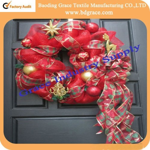 wholesale deco mesh ribbon for making wreath