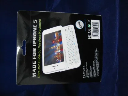 Portable Small Size Wireless Viryual Bluetooth Keyboard Case For Apple Iphone 5