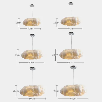 JYL-DY001 Multicolor Light White Cloud Chandelier Pendant Lamp