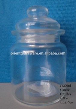 290ml amazing glass candle candy jar with cap