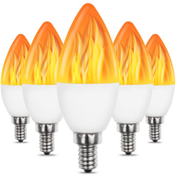 SHENPU Wholesale E12 LED Flame Effect Fire Light Bulb - 3 Modes Flickering Flame
