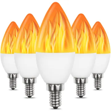 SHENPU Wholesale E12 LED Flame Effect Fire Light Bulb - 3 Modes Flickering Flame