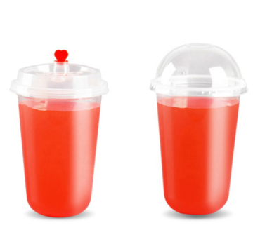 Food Grade PP Material Double Plastic Cup with Logo