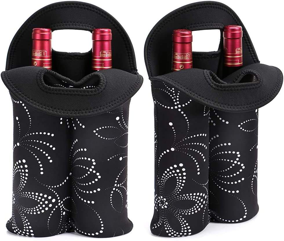 2 Wine and Beverage Bottle Coolers Portable Bag