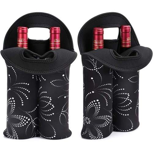 2 Wine and Beverage Bottle Coolers Portable Bag