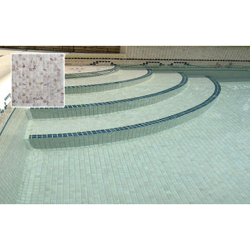 Light Pink Molten Glass Mosaic Swimming Pool Tiles