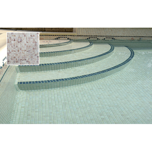 Light Pink Molten Glass Mosaic Swimming Pool Tiles