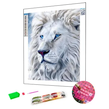 Wholesale DIY 5D Diamond Painting Kit - Adult Animal Lion Crystal Rhinestone Art