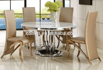 AH1066 Elegant and luxury round marble dining table design 2014
