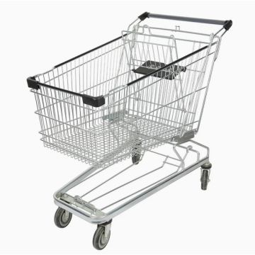 Supermercado alemán Zinc Acabado de metal Trolley