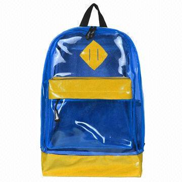 Waterproof PVC beach bag, backpack style