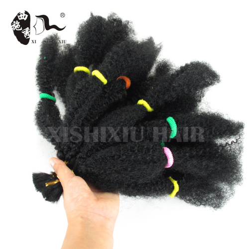 Wholesale cheap not 4c afro kinky curly human hair bulk for braiding
