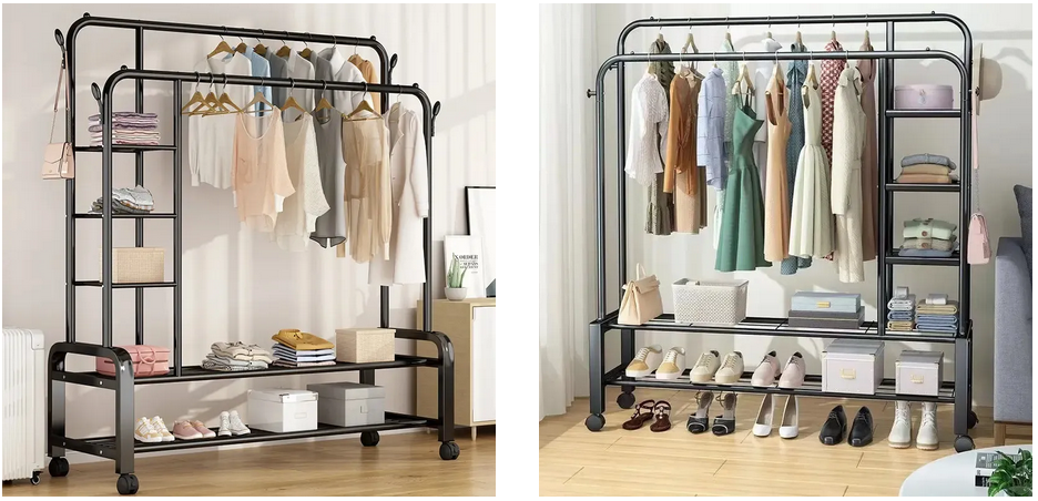 Iron Indoor Steel Garment Clothes Storage Hangers