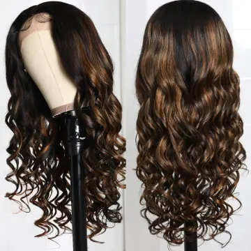 Cheap 13X6 Brown Raw Indian Hd Customize European Silk Base Loose Wave Long Remy Lace Wig Hd Lace Closure Wig 5X5 For Women