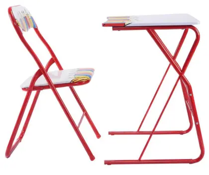 Children Study Table Sets with Desk and Folding Chair