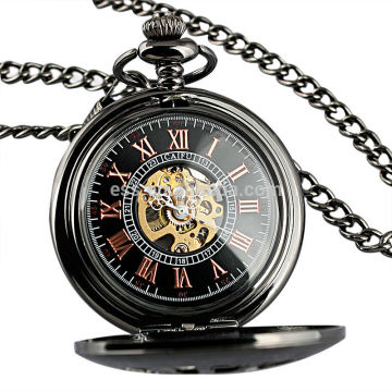 Men Antique Skeleton Mechanical Pocket Watch