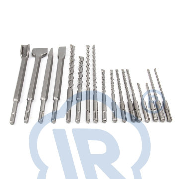 YUERONG 17PCS Electric Hammer SDS Plus Drill Bit Set with Chisel