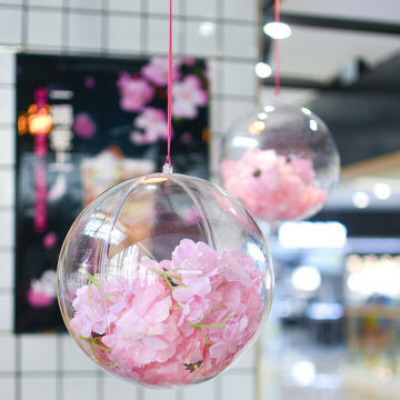 Fashion 5cm 7cm 10cm Clear Baubles Ball Transparent Plastic Craft Ball Christmas Ball Ornaments Decoration Party