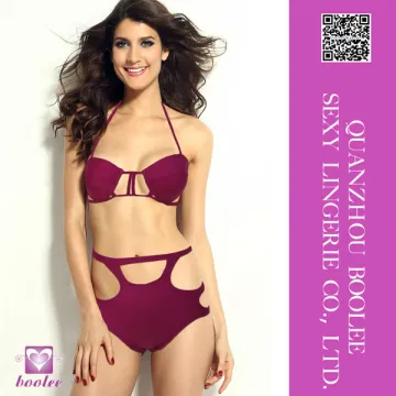 Top Sellling sexy women High-waisted cutout swimwear bikini