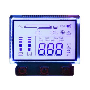 Exibição positiva de LCD de segmento TN 7 transfllective