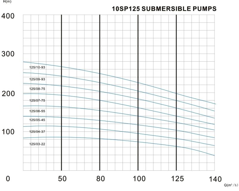 10' Submersible Deep Well Pump for Irrigation (10SP125)