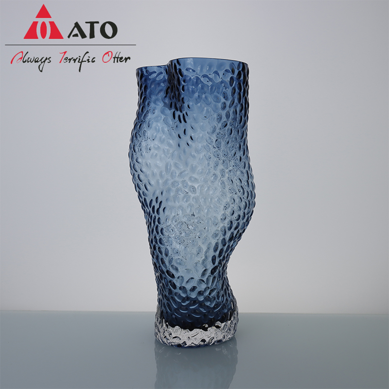 Vaso de flores exclusivo feito à mão vaso de vidro mexicano colorido