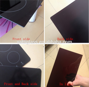 4mm heat resistant ceramic glass panels for induction cooker top glass