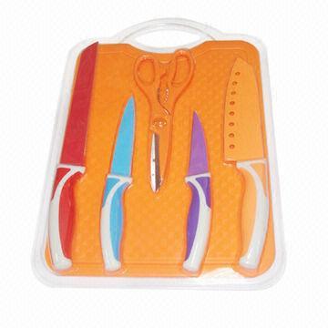 5-piece Knife Set with Non-stick Coating