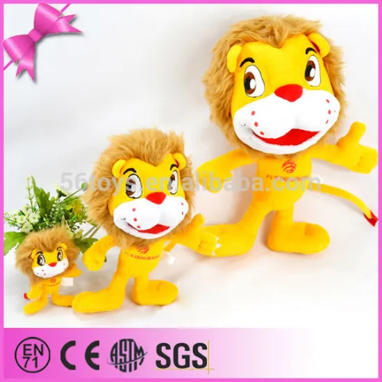 Promotion business gift soft stuffed lion toy wholesale tourist souvenir