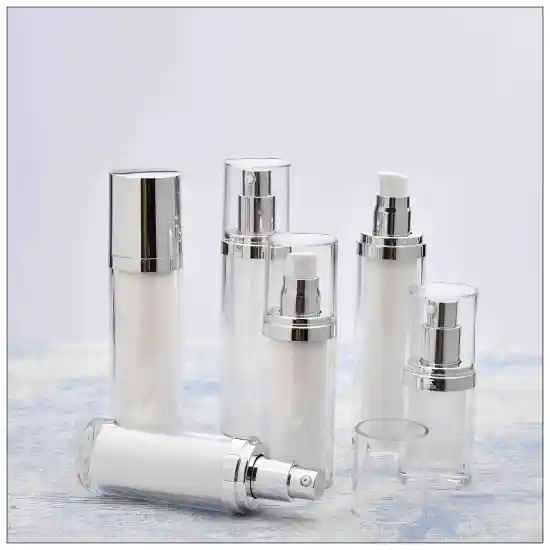 White Cream Bottle Acrylic Skin Care Encases Plastics