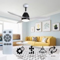 48 Inch Indoor ABS BladeCeiling Fan With Led