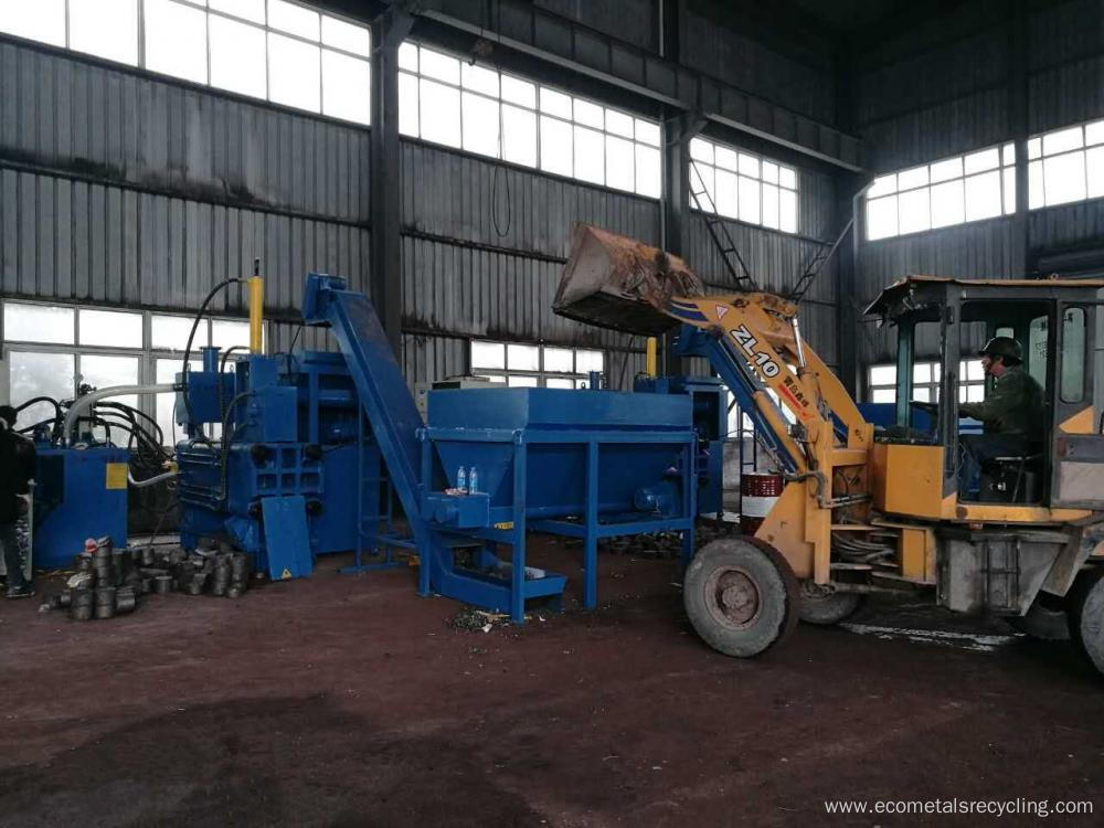 Horizontal Steel Copper Brass Chips Briquetting Press System