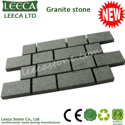 Red granite paving stone brick