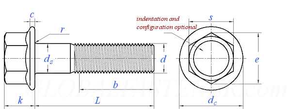 Stainless steel serrated flanged hex head screws