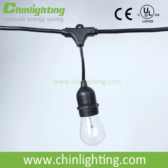 Plastic IP65 led party light 24ft 48ft led string lighting for holiday and patio