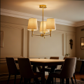 3 Arm Brushed Gold Chandelier Ceiling Lamp