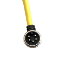 7/8 mini carga ángulo recto 5pin cable amarillo