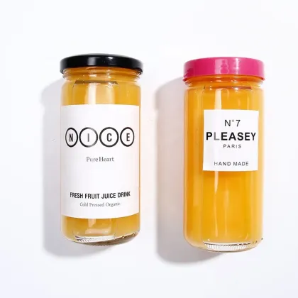 Clear Heat-Resistant Canning Glass Bottles with Metal Lids - 8oz & 16oz Paragon Jars